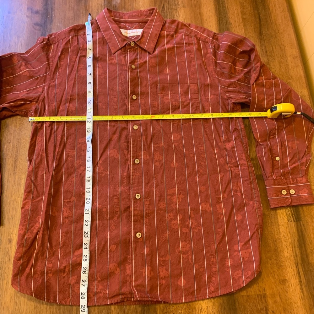 Tommy Bahama Button Up Mens Large Rust Orange Col… - image 2